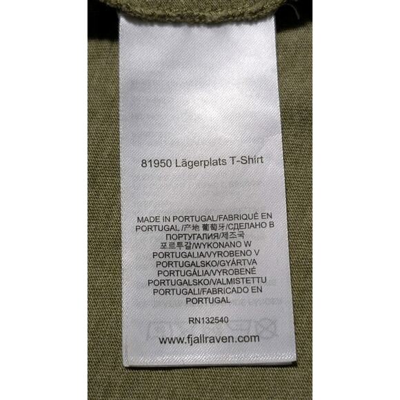 Fjällräven Lagerplats Graphic T-Shirt Olive Green Men’s Medium Outdoors - Picture 6 of 10